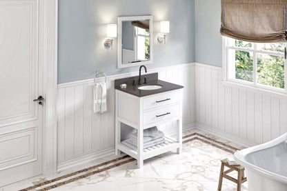 JEFFREY ALEXANDER VN2WAV-30-WH-NT 30" White Wavecrest Vanity - White