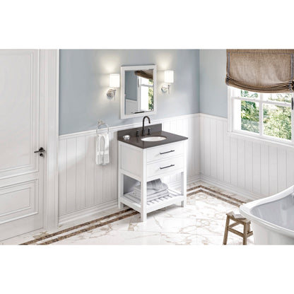 JEFFREY ALEXANDER VN2WAV-30-WH-NT 30" White Wavecrest Vanity - White