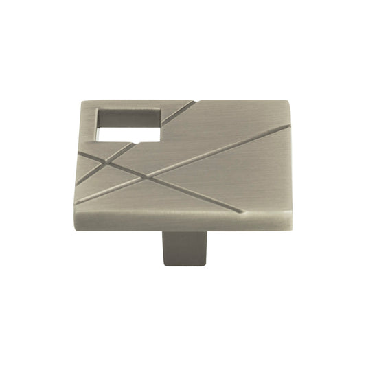 ATLAS 251R-BRN Modernist Right 1 1/2" Length Square Knob , Brushed Nickel