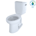 TOTO CST244EFR#01 Entrada Two-Piece Elongated 1.28 Gpf Universal Height Toilet With Right-Hand Trip Lever - Cotton White