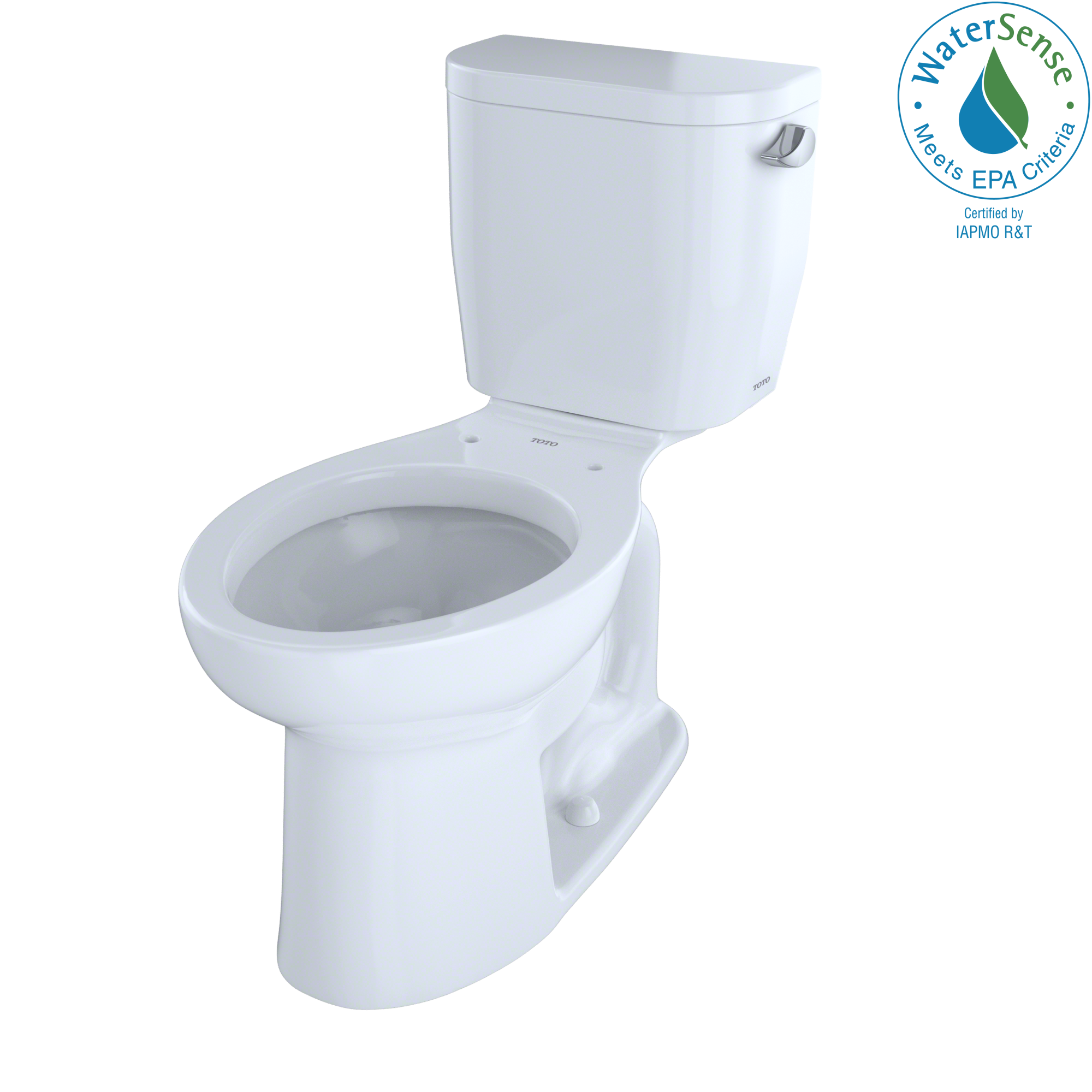 TOTO CST244EFR#01 Entrada Two-Piece Elongated 1.28 Gpf Universal Height Toilet With Right-Hand Trip Lever - Cotton White