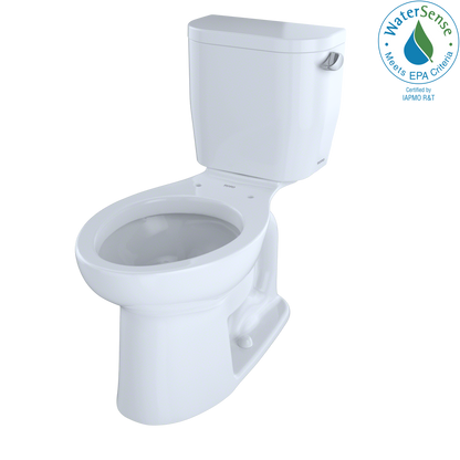 TOTO CST244EFR#01 Entrada Two-Piece Elongated 1.28 Gpf Universal Height Toilet With Right-Hand Trip Lever - Cotton White