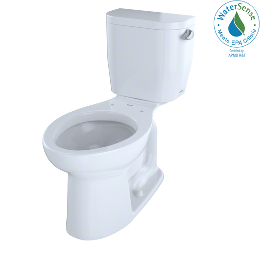 TOTO CST244EFR#01 Entrada Two-Piece Elongated 1.28 Gpf Universal Height Toilet With Right-Hand Trip Lever - Cotton White