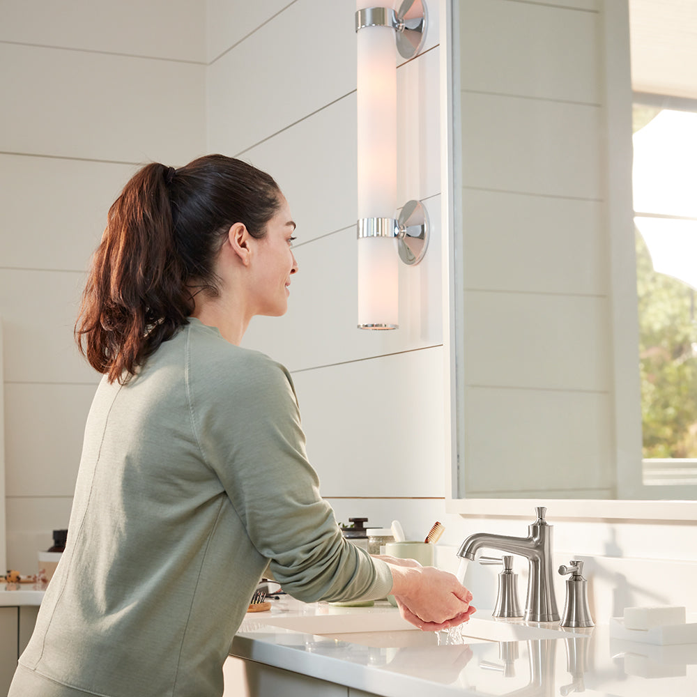HANSGROHE 04774820 Joleena Widespread Faucet 100 with Pop-Up Drain, 1.2 GPM - Brushed Nickel