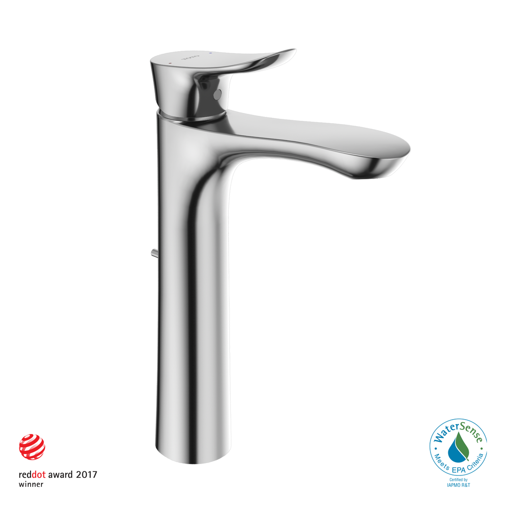 TOTO TLG01307U#CP Go 1.2 Gpm Single Handle Vessel Bathroom Sink Faucet With Comfort Glide Technology - Polished Chrome