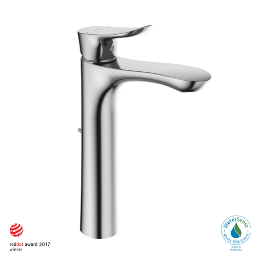 TOTO TLG01307U#CP Go 1.2 Gpm Single Handle Vessel Bathroom Sink Faucet With Comfort Glide Technology - Polished Chrome