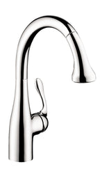 HANSGROHE 04066000 Allegro E Gourmet HighArc Kitchen Faucet, 2-Spray Pull-Down, 1.75 GPM - Chrome
