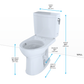 TOTO CST453CUFRG#01 Drake II 1G Two-Piece Round 1.0 GPF Universal Height Toilet with CEFIONTECT and Right-Hand Trip Lever , Cotton White