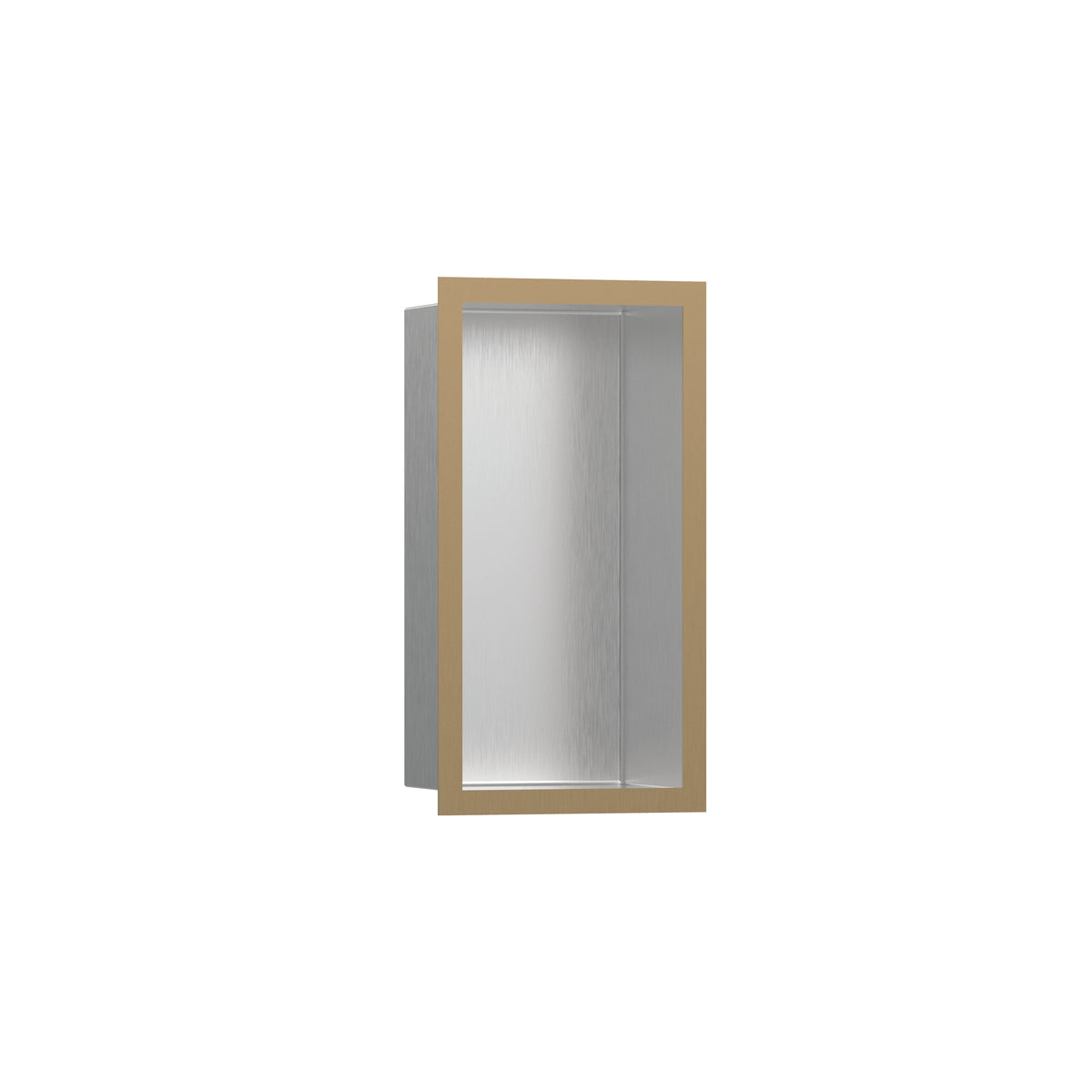 HANSGROHE 56094140 XtraStoris Individual Wall Niche Brushed Stainless Steel with Design Frame 12"x 6"x 4" - Brushed Bronze