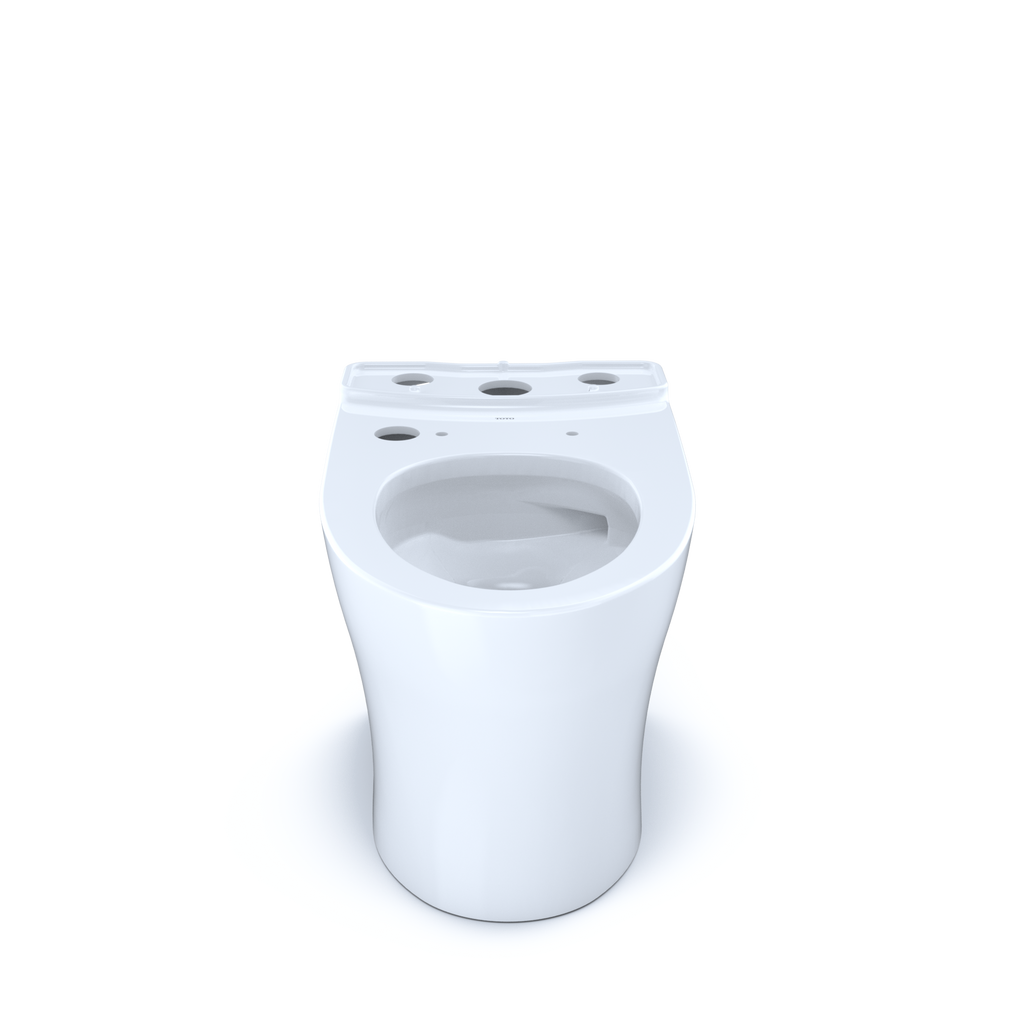 TOTO CT446CEFGNT40#01 Aquia Iv Elongated Universal Height Skirted Toilet Bowl With Cefiontect - Cotton White