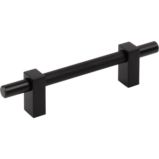 JEFFREY ALEXANDER 598-96MB Larkin Knurled Center 96 mm Center-to-Center Bar Pull - Matte Black