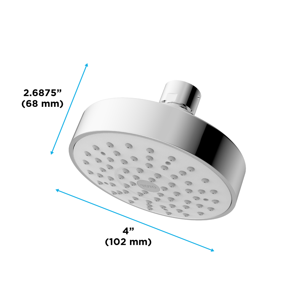 TOTO TBW01012U4#CP L Series 1.75 GPM Single Spray 4 inch Modern Round Showerhead , Polished Chrome