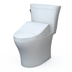 TOTO MW4483084CEMFGN#01 Washlet+ Aquia Iv Arc Two-Piece Elongated Dual Flush 1.28 And 0.9 Gpf Toilet With C5 Bidet Seat - Cotton White