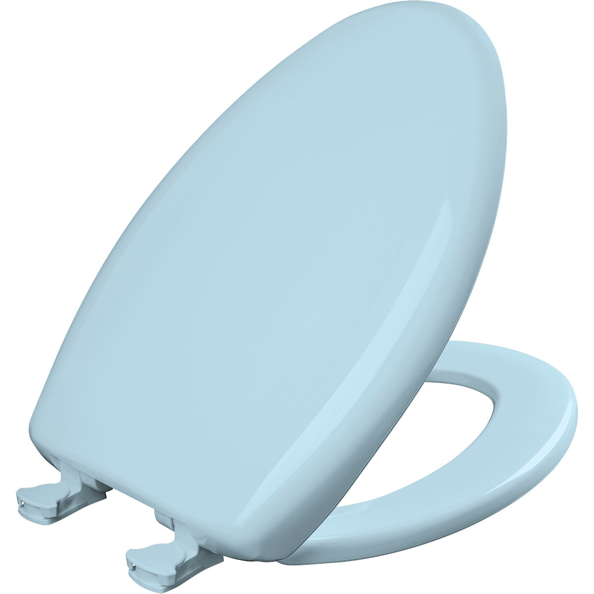 Bemis Elongated Plastic Toilet Seat in Dresden Blue with STA-TITE Seat Fastening System, Easy•Clean and  Whisper•Close Hinge