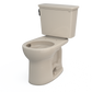 TOTO CST785CEFG#03 Drake Transitional Two-Piece Round 1.28 GPF Universal Height TORNADO FLUSH Toilet with CEFIONTECT , Bone