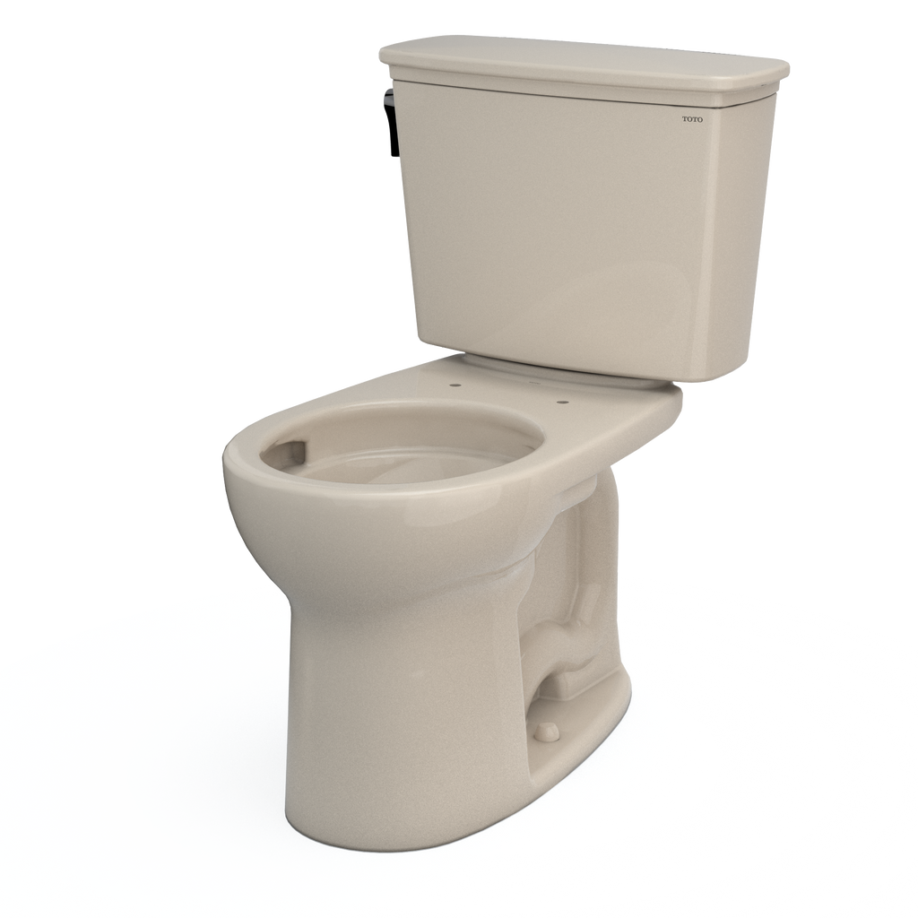 TOTO CST785CEFG#03 Drake Transitional Two-Piece Round 1.28 Gpf Universal Height Tornado Flush Toilet With Cefiontect - Bone