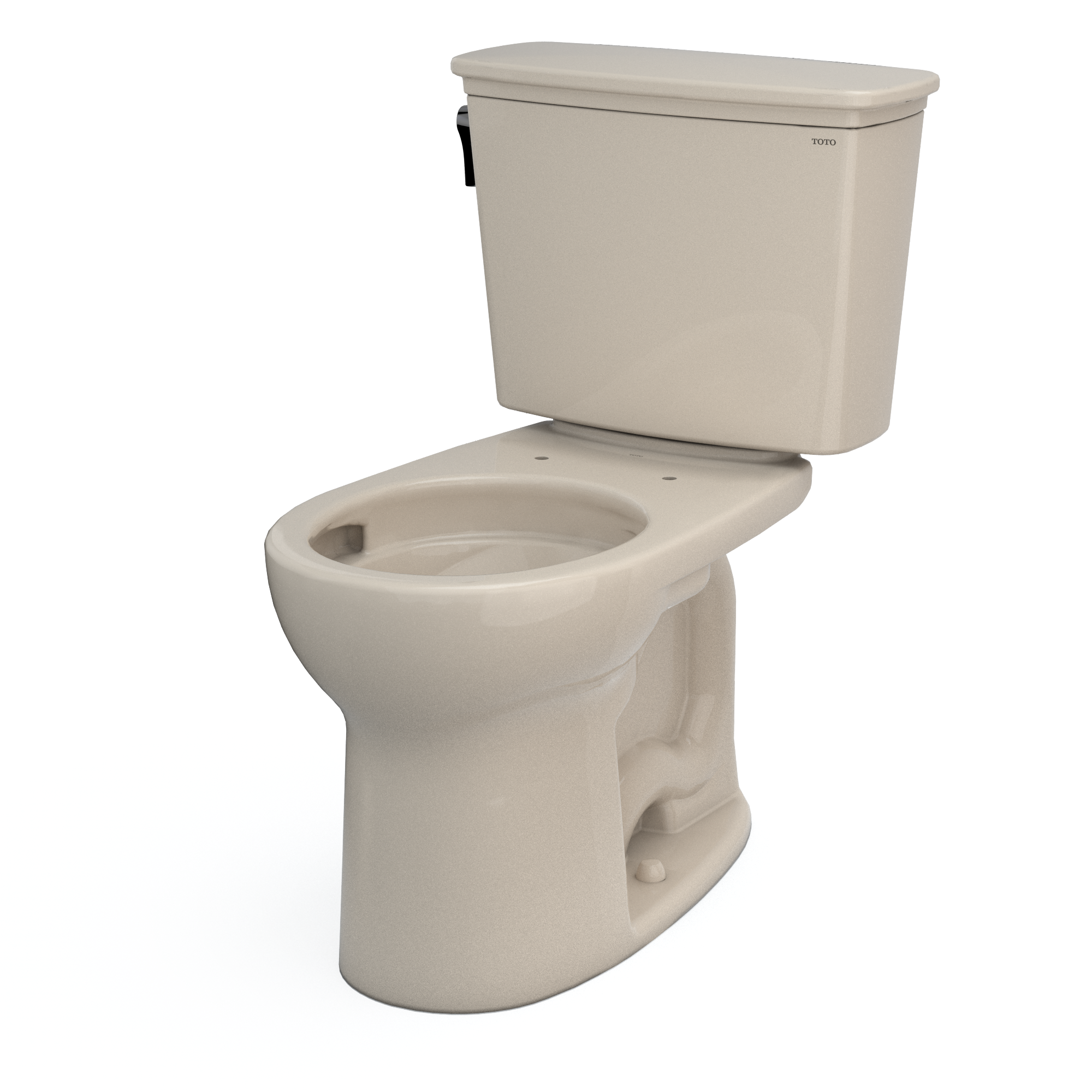 TOTO CST785CEFG#03 Drake Transitional Two-Piece Round 1.28 Gpf Universal Height Tornado Flush Toilet With Cefiontect - Bone