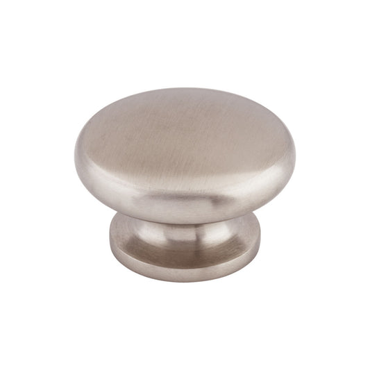 TOP KNOBS SS19 Flat Round 1 1/2" Diameter Round Knob - Stainless Steel