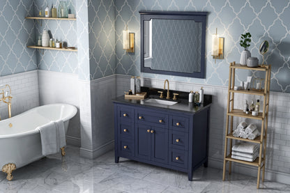 JEFFREY ALEXANDER VKITCHA48BLBGR 48" Hale Blue Chatham Vanity, Black Granite Vanity Top, undermount rectangle bowl - Hale Blue