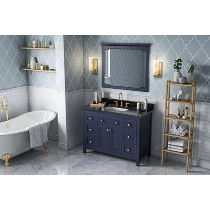 JEFFREY ALEXANDER VKITCHA48BLBGR 48" Hale Blue Chatham Vanity, Black Granite Vanity Top, undermount rectangle bowl - Hale Blue