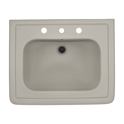TOTO LPT530.8N#03 Promenade 27-1/2" X 22-1/4" Rectangular Pedestal Bathroom Sink For 8 Inch Center Faucets - Bone