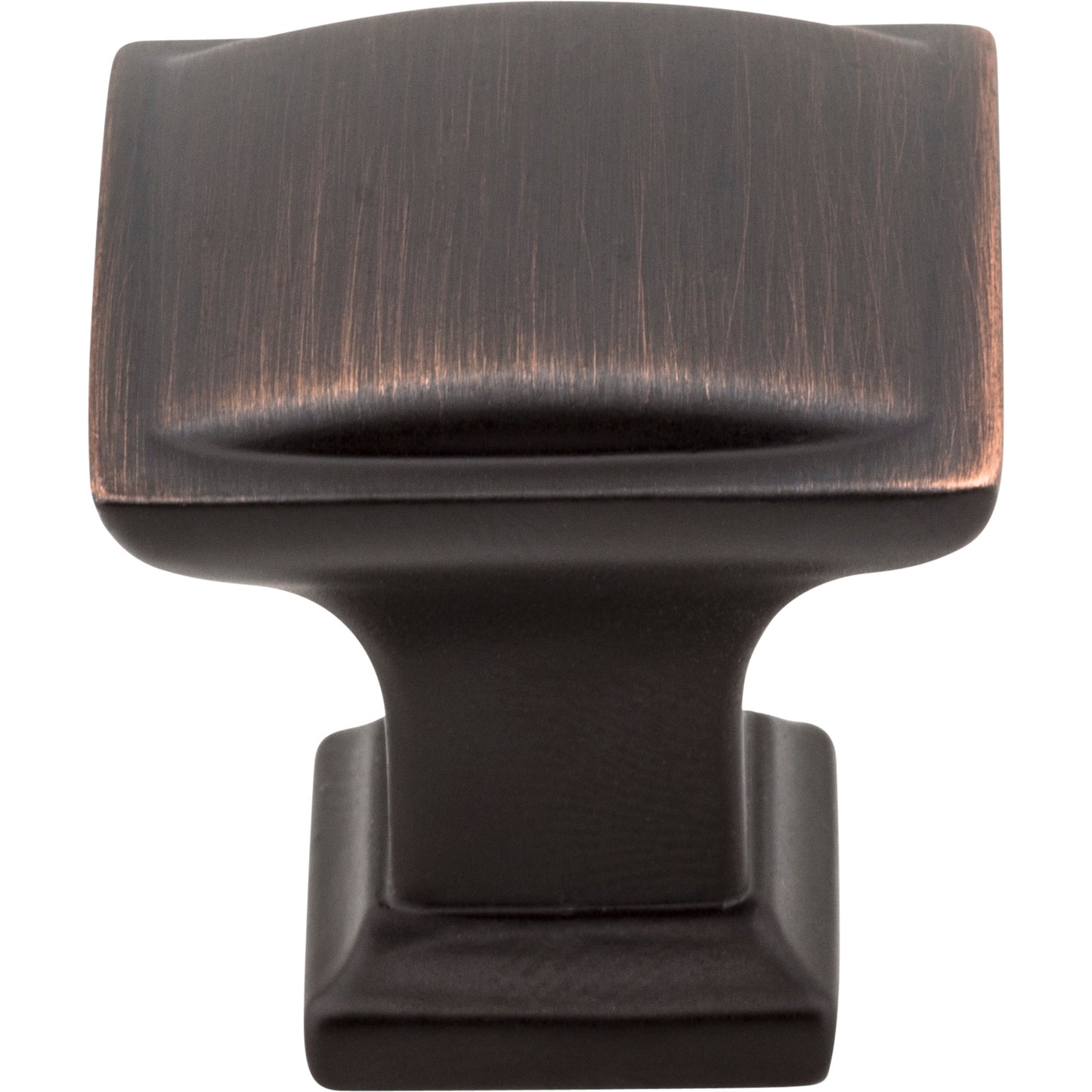 JEFFREY ALEXANDER 435DBAC Annadale 1-1/4" Length Square Knob - Brushed Oil Rubbed Bronze
