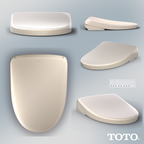 TOTO SW4726#12 Washlet S7 Electronic Bidet Toilet Seat With Ewater+ Bowl And Wand Cleaning - Sedona Beige