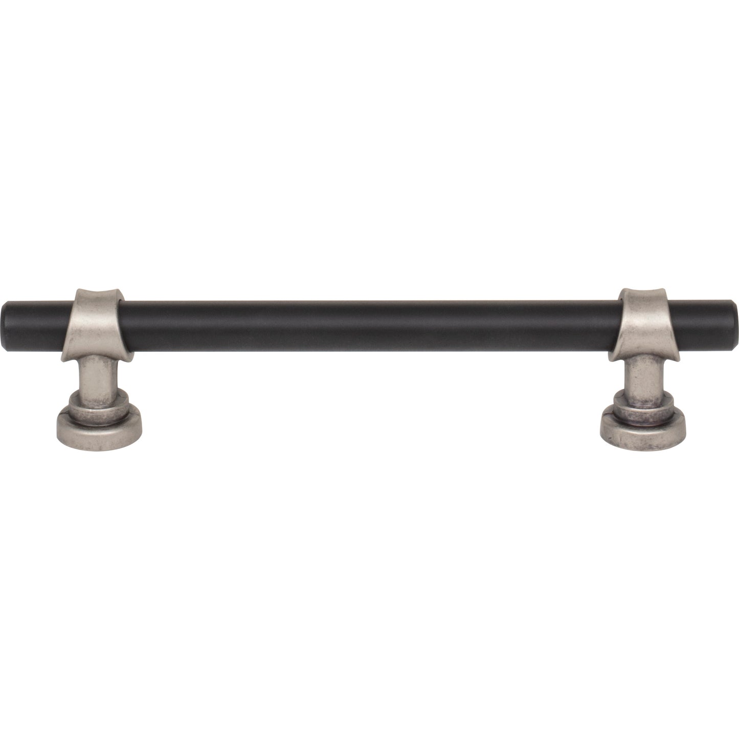 TOP KNOBS M2718 Bit 5 1/16" Center to Center Bar Pull - Flat Black and Pewter Antique