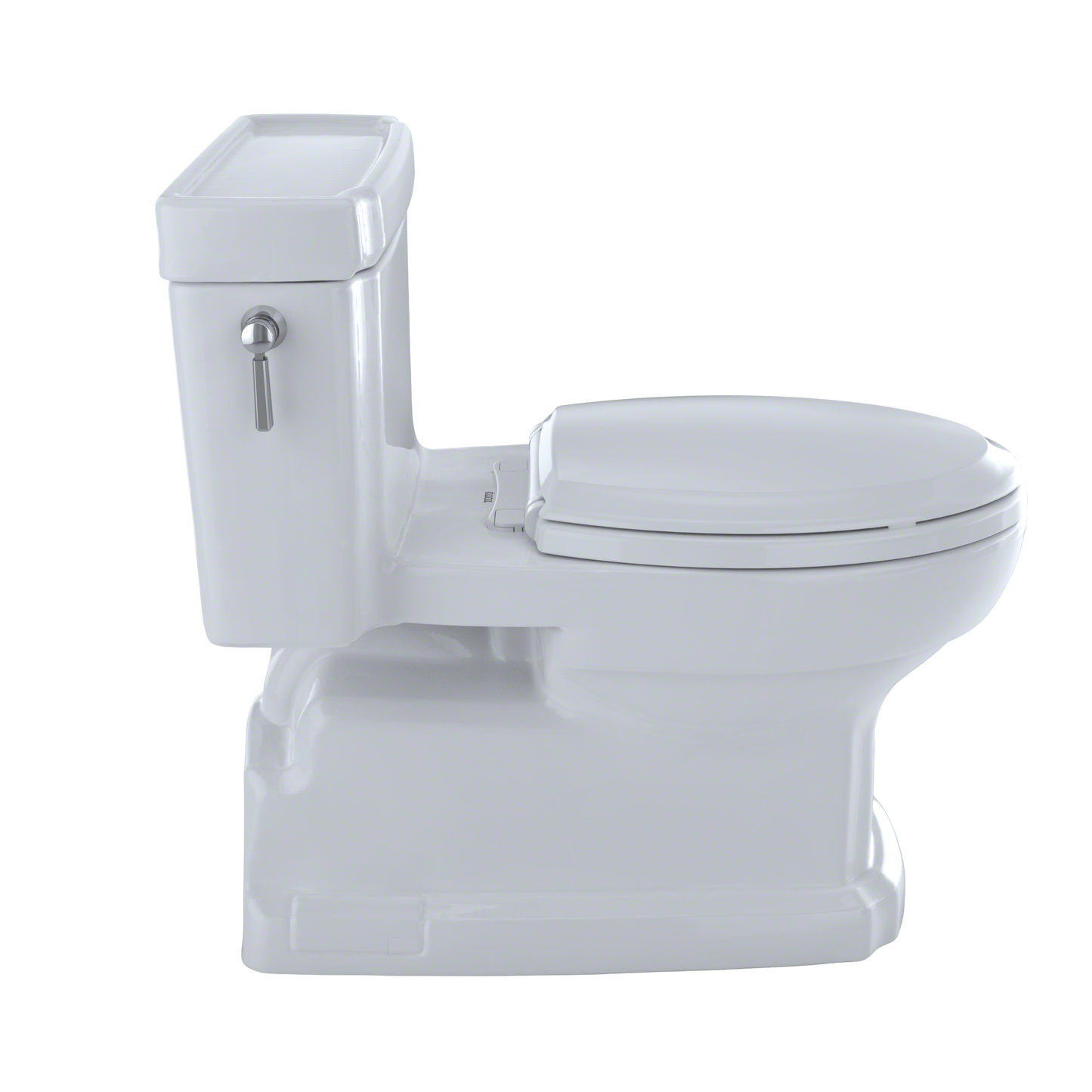 TOTO MS974224CEFG#01 Eco Guinevere Elongated 1.28 GPF Universal Height Skirted Toilet with CEFIONTECT and SoftClose Seat , Cotton White