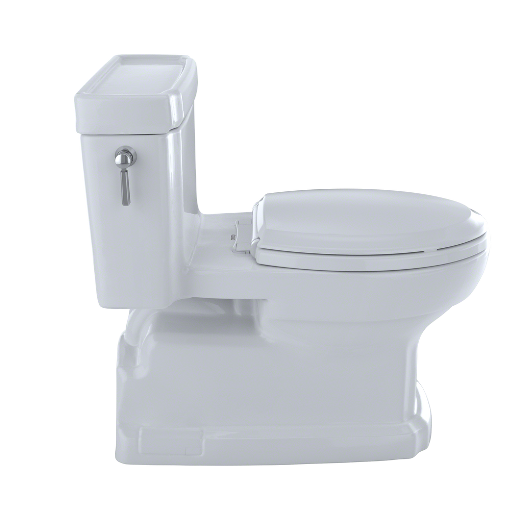 TOTO MS974224CEFG#01 Eco Guinevere Elongated 1.28 Gpf Universal Height Skirted Toilet With Cefiontect And Softclose Seat - Cotton White