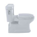 TOTO MS974224CEFG#01 Eco Guinevere Elongated 1.28 Gpf Universal Height Skirted Toilet With Cefiontect And Softclose Seat - Cotton White