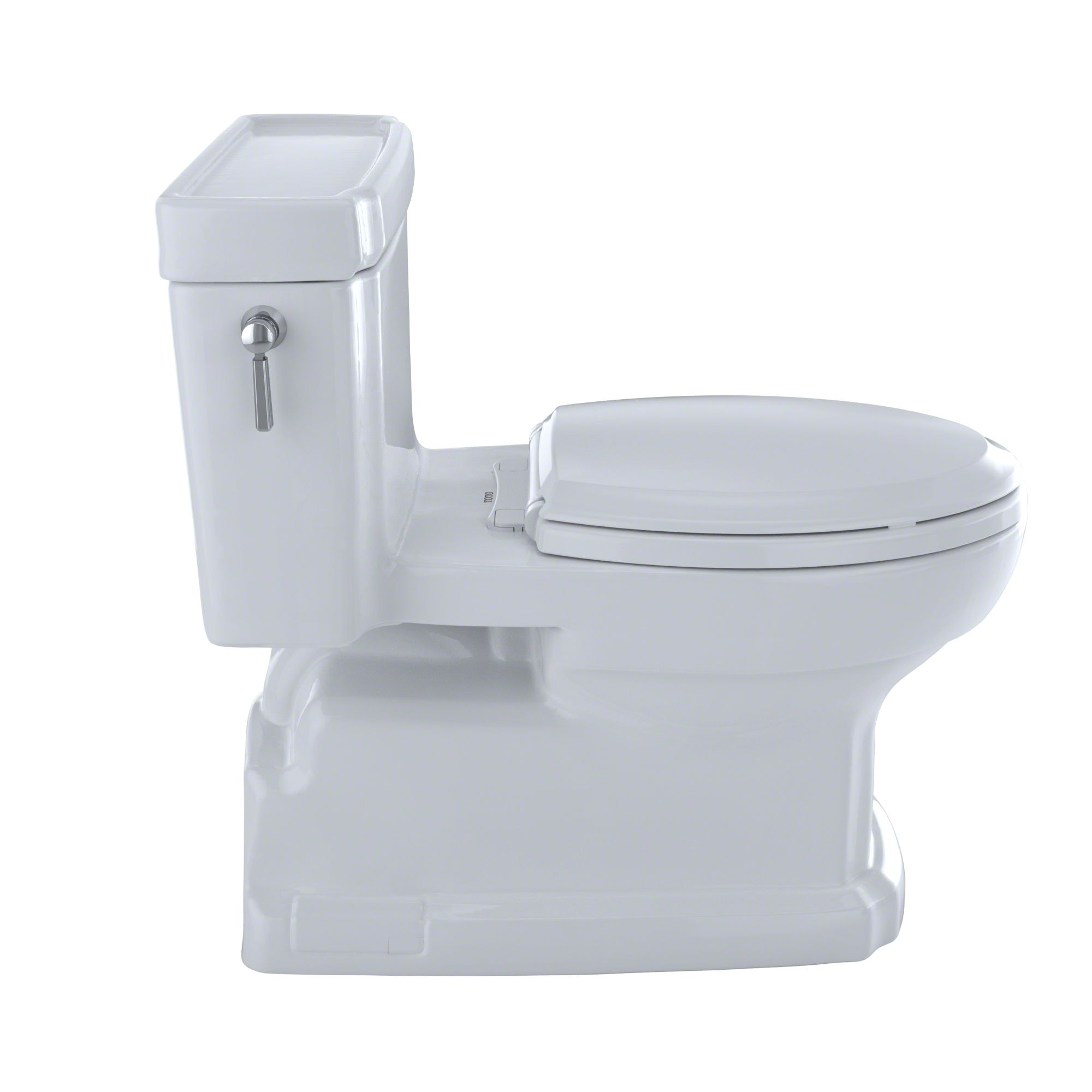 TOTO MS974224CEFG#01 Eco Guinevere Elongated 1.28 Gpf Universal Height Skirted Toilet With Cefiontect And Softclose Seat - Cotton White