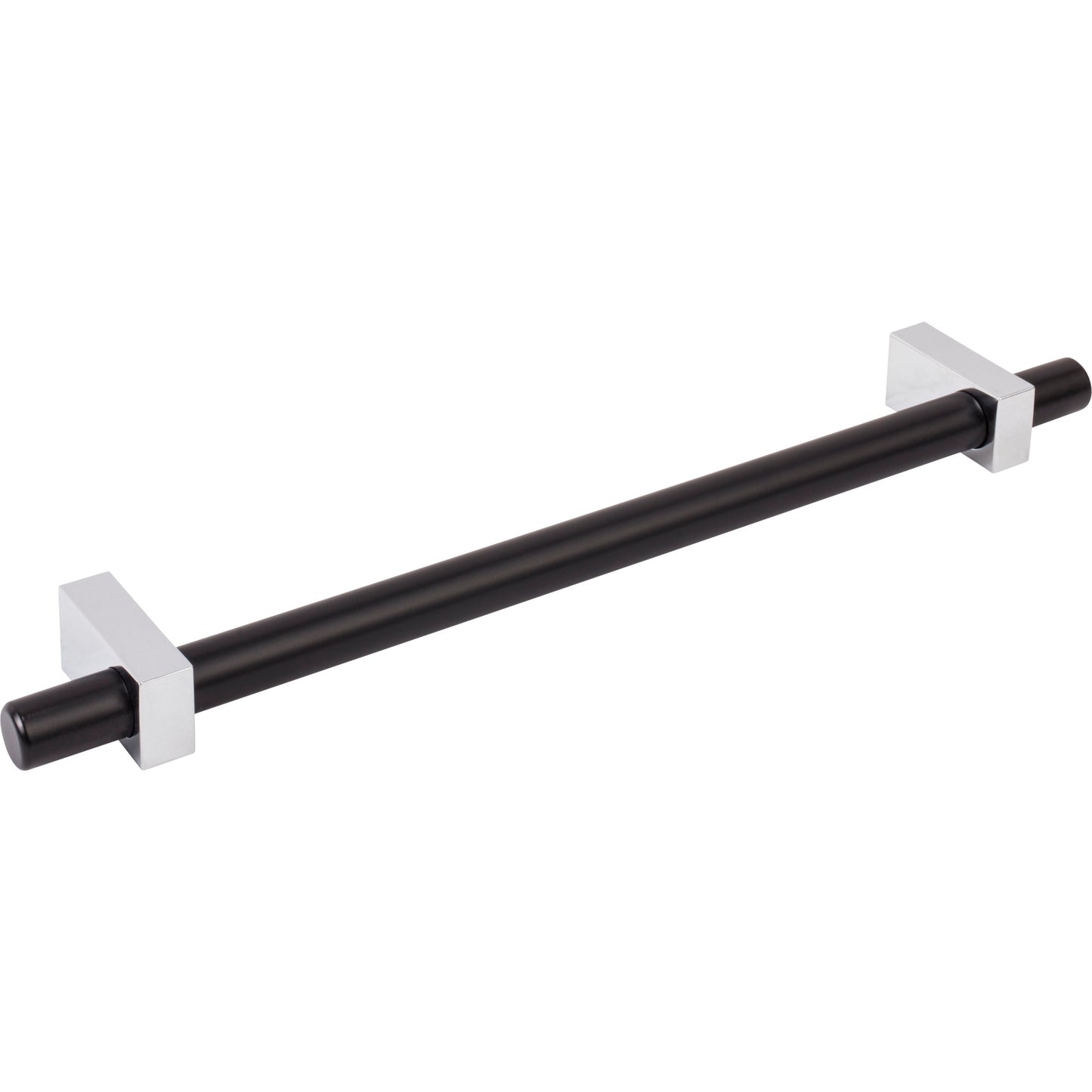 JEFFREY ALEXANDER 478-12MBPC Larkin 2 12" Center-to-Center Appliance Pull - Matte Black w/Polished Chrome