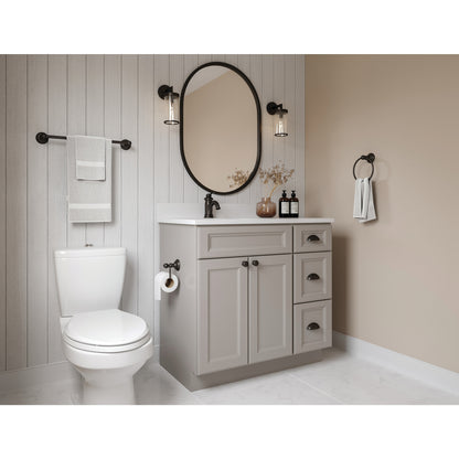 ELEMENTS BHE5-02DBAC Fairview Brushed Oil Rubbed Bronze Double Robe Hook - Contractor Packed - Brushed Oil Rubbed Bronze