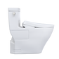 TOTO MW6244736CEFGA#01 WASHLET+ Legato One-Piece Elongated 1.28 GPF Toilet with Auto Flush S7A Contemporary Bidet Seat , Cotton White