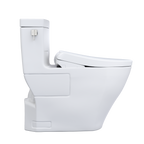 TOTO MW6244726CEFG#01 Washlet+ Legato One-Piece Elongated 1.28 Gpf Toilet And Contemporary Washlet S7 Contemporary Bidet Seat - Cotton White