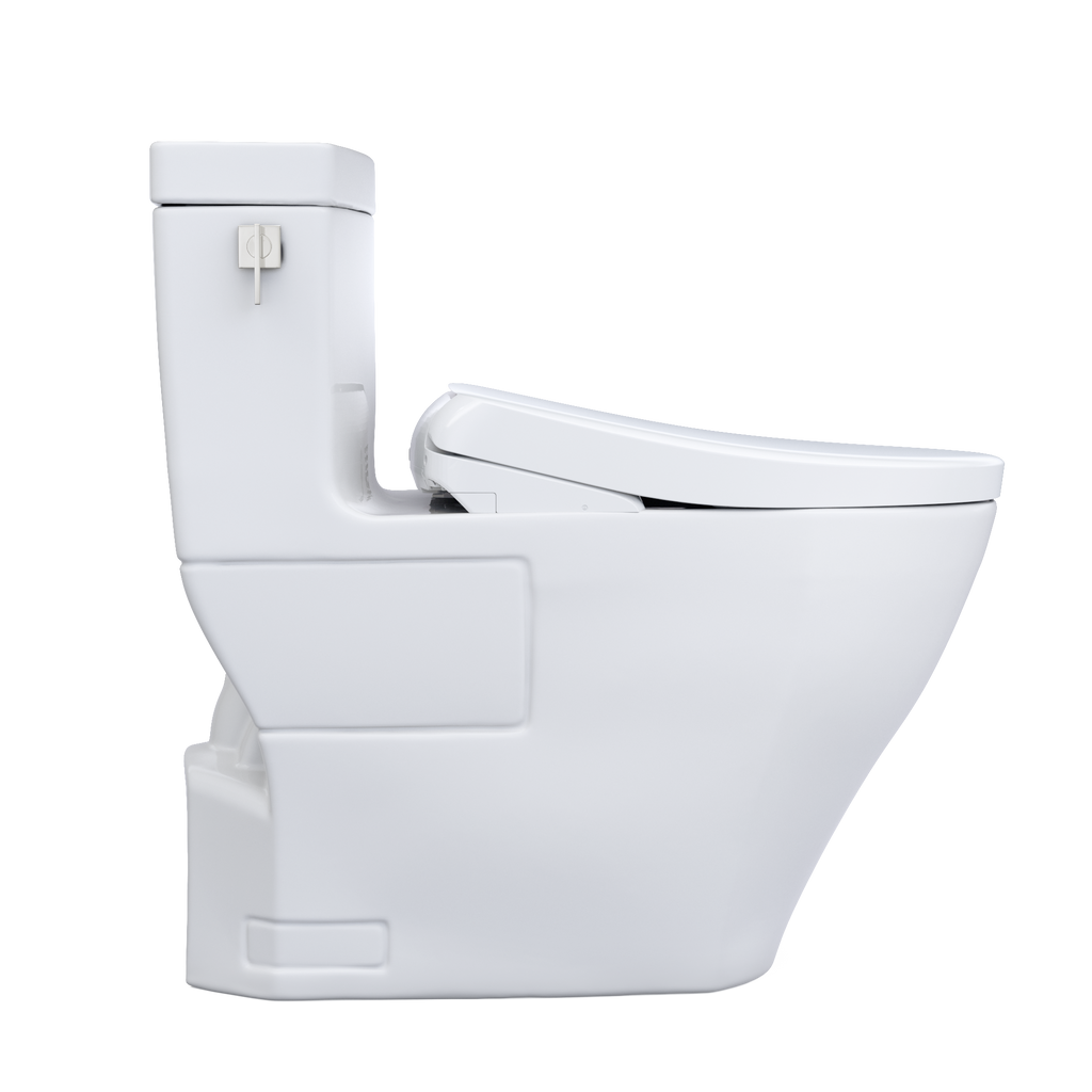 TOTO MW6244736CEFGA#01 Washlet+ Legato One-Piece Elongated 1.28 Gpf Toilet With Auto Flush S7A Contemporary Bidet Seat - Cotton White