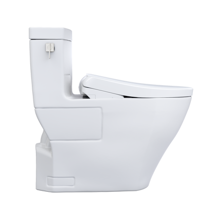 TOTO MW6244736CEFG#01 Washlet+ Legato One-Piece Elongated 1.28 Gpf Toilet And Contemporary Washlet S7A Contemporary Bidet Seat - Cotton White
