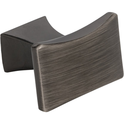 JEFFREY ALEXANDER 767BNBDL Philip 1-1/4" Length Rectangle Knob - Brushed Pewter