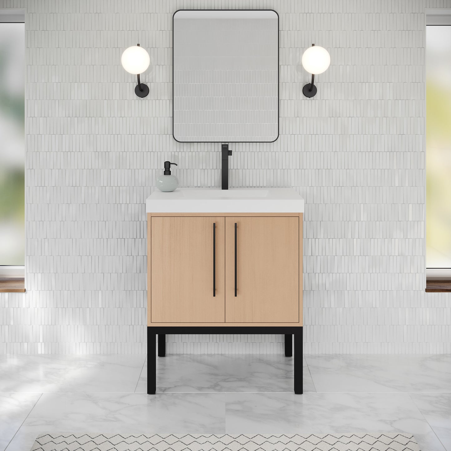 JEFFREY ALEXANDER VKTEM30NOSQRE - Natural Oak