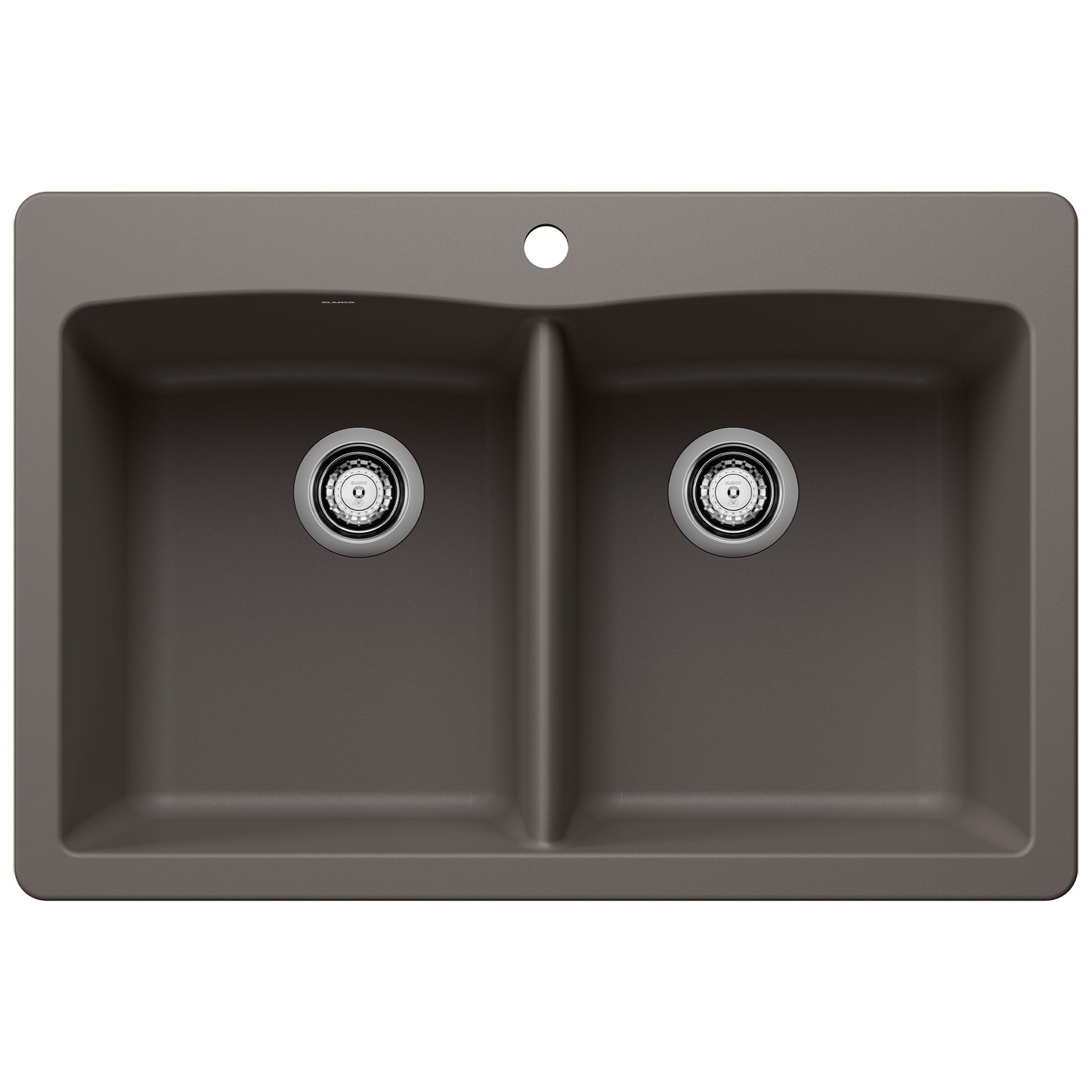 BLANCO 443104 Diamond Diamond SILGRANIT 33" 50/50 Double Bowl Dual Mount Kitchen Sink - Volcano Gray in Volcano Gray