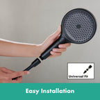 HANSGROHE 28260670 DesignFlex Textile Handshower Hose, 63" - Matte Black