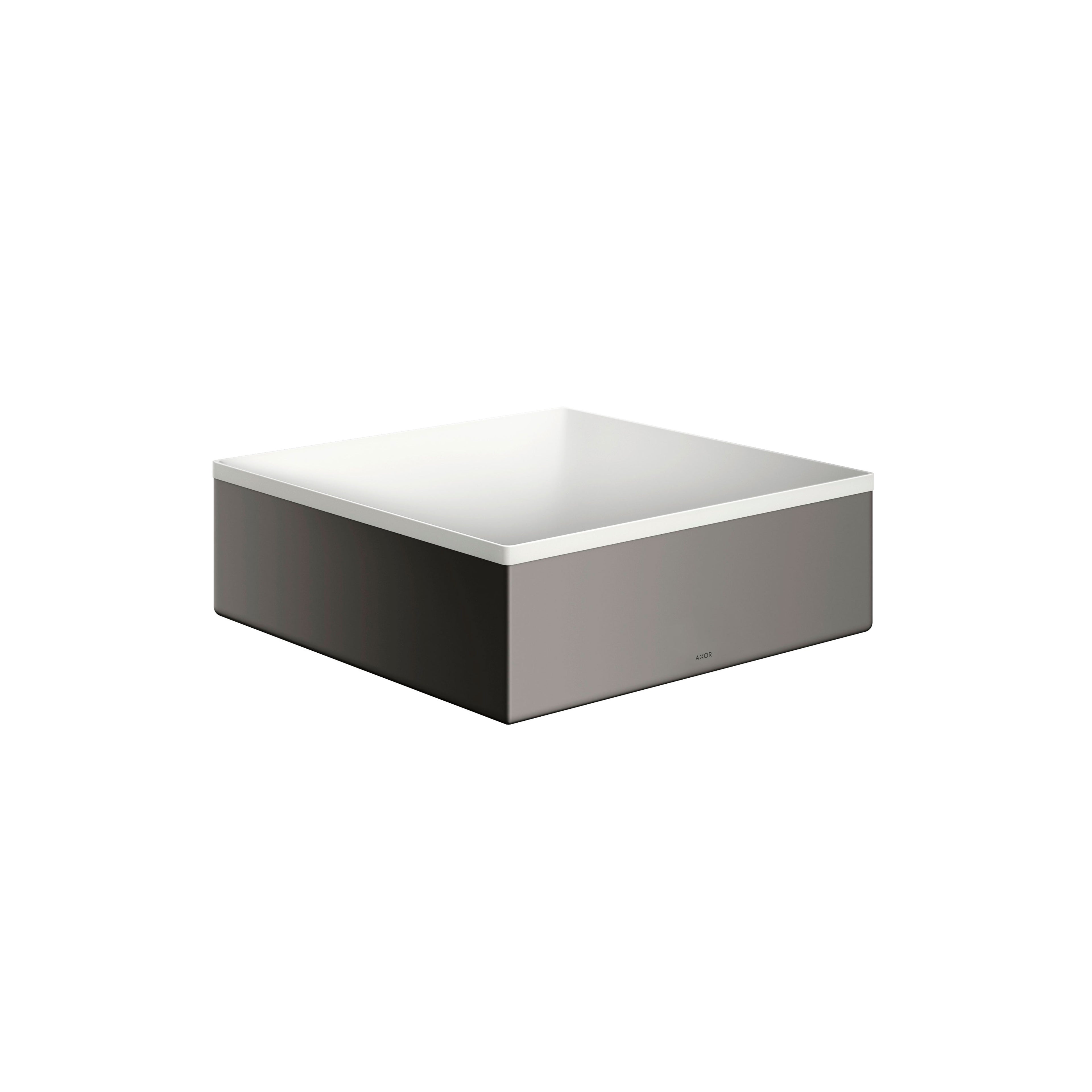 AXOR 42002330 Suite Sinks Square Sink without Overflow, 11 1/4" x 11 1/4" - Polished Black Chrome