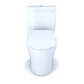 TOTO MS446234CEMFGN#01 Aquia IV Two-Piece Elongated Dual Flush 1.28 and 0.9 GPF Toilet with CEFIONTECT and SoftClose Seat , Cotton White