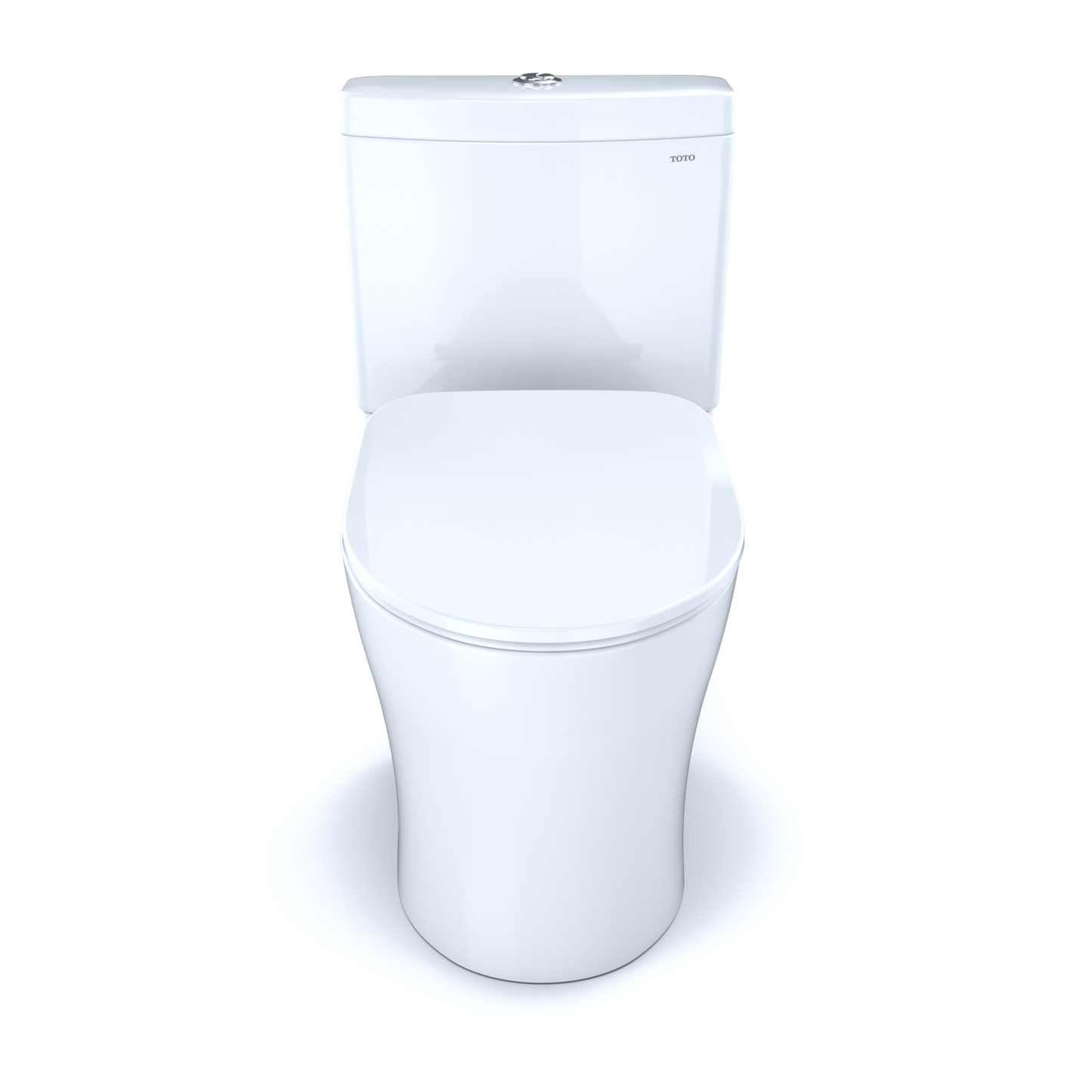 TOTO MS446234CEMFGN#01 Aquia IV Two-Piece Elongated Dual Flush 1.28 and 0.9 GPF Toilet with CEFIONTECT and SoftClose Seat , Cotton White