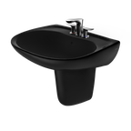 TOTO LHT242.4#51 Prominence Oval Wall-Mount Bathroom Sink And Shroud For 4 Inch Center Faucets - Ebony