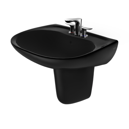 TOTO LHT242.4#51 Prominence Oval Wall-Mount Bathroom Sink And Shroud For 4 Inch Center Faucets - Ebony