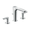 AXOR 49061001 Citterio C Widespread Faucet 125 with Pop-Up Drain- Cubic Cut, 1.2 GPM - Chrome