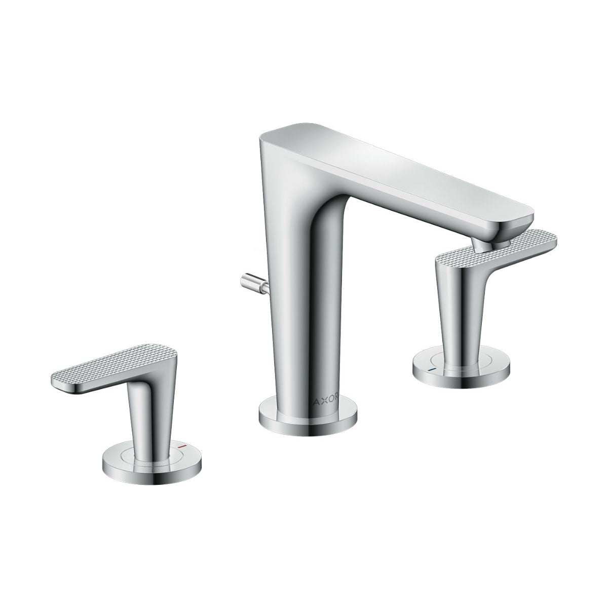 AXOR 49061001 Citterio C Widespread Faucet 125 with Pop-Up Drain- Cubic Cut, 1.2 GPM - Chrome