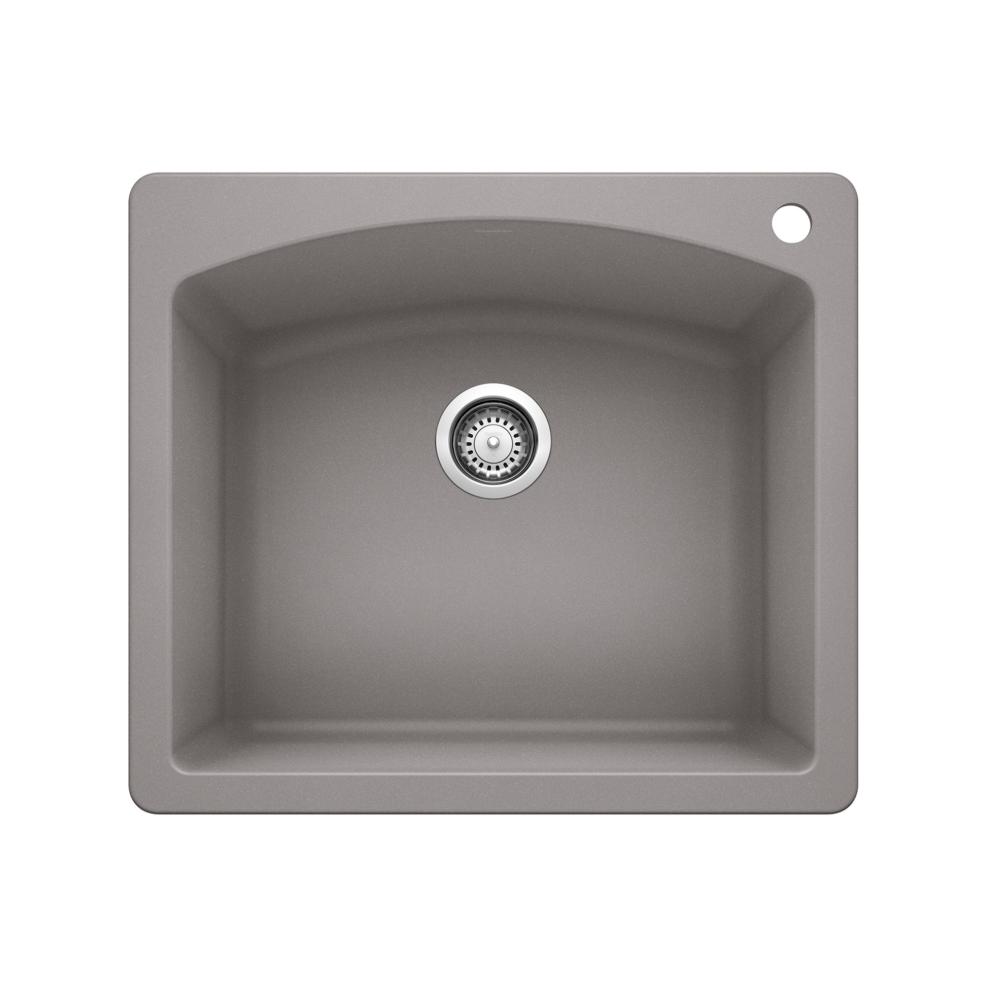 BLANCO 440209 Diamond Diamond SILGRANIT 25" Single Bowl Dual Mount Kitchen Sink - Metallic Gray in Metallic Gray